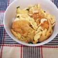 4児男子母さんの台所's cooksnap of when they made まんぷく(*˘︶˘*)カツ丼～♪.