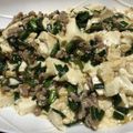 クック8J0LFQ☆'s cooksnap of when they made 豆腐・ニラ・ミンチのとろとろ炒め♪.