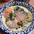 ♡JyuRiku♡'s cooksnap of when they made 鮭とチンゲン菜のクリーム煮.