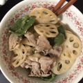 しほぽり's cooksnap of when they made 豚肉とレンコンのごま味噌炒め.