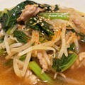 ちゃぼクック！'s cooksnap of when they made 豚肉ともやし小松菜の和風炒め.