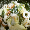 由芽15's cooksnap of when they made ちくわとキャベツの味噌マヨ和え.
