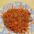 take♪aki♪'s cooksnap of when they made しらたき挽肉人参のきんぴら☆お弁当にも！.