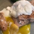 saki1010's cooksnap of when they made 減塩♪鮭のムニエル・半熟卵ソース.