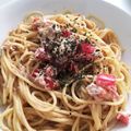 moe0103's cooksnap of when they made 時短。簡単。美味。ツナマヨトマトパスタ.