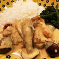まめちゃん710's cooksnap of when they made ◆きのことチキンのカレークリームソース♪.