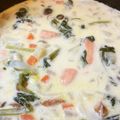 りぼんきゃらめる's cooksnap of when they made ＊鮭のほっこり味噌ミルクスープ＊.