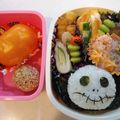 クックKJI27P☆'s cooksnap of when they made Halloween！ジャックの海苔弁当☆.