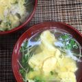 horseland's cooksnap of when they made かいわれと卵のスープ.