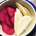 ひーちゃん食堂's cooksnap of when they made 紅くるり大根のぬか漬け.