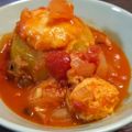 しらたまこむぎ's cooksnap of when they made 新玉葱の肉詰め♡トマト煮込み.