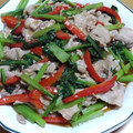55才のおじさん's cooksnap of when they made 簡単♪豚バラと小松菜のオイスター炒め.