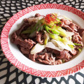 すんずく娘's cooksnap of when they made おひとりさまの牛肉とネギで中華風炒め.