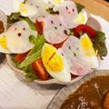 クックXHEQTF☆'s cooksnap of when they made ハロウィンに♪簡単！おばけだぞ〜サラダ.