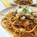 dalimix's cooksnap of when they made ワンポットパスタ♪甘辛すき焼き風.