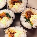 くうひこてん's cooksnap of when they made 韓国のりまき☆キンパ.