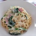 ぴょん☆12's cooksnap of when they made フライパンひとつで☆和風クリームパスタ.