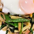 67luna's cooksnap of when they made ほうれん草とベーコンの焼きうどん♪.