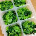 ともママ♡'s cooksnap of when they made 離乳食、幼児食に！とっても便利冷凍小松菜.