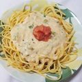 くれん君's cooksnap of when they made 明太子クリームパスタ★生クリームなし濃厚.
