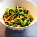 ペキのリリー's cooksnap of when they made 蕪の葉とにんじんの胡麻和え♪.