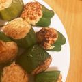 ♡くりーむ♡'s cooksnap of when they made 剥がれない！ピーマンの肉詰め！ジュース！.