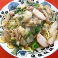 クレイプメートル's cooksnap of when they made きのことチンゲン菜のあんかけ焼きそば.