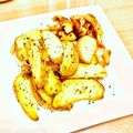 まぁちゃんSKA's cooksnap of when they made 揚げ油なしでカリカリ鶏皮とフライドポテト.