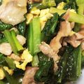 あゆたろう♫'s cooksnap of when they made 豚肉・小松菜・卵のとろり焼き.