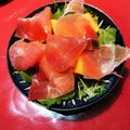 ららららこちゃん's cooksnap of when they made ドレッシングなし☆柿と生ハムのサラダ♬.