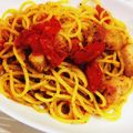かずんちゃまま's cooksnap of when they made トマト•ツナ•大葉のガーリックパスタ.