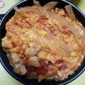 Arinka's cooksnap of when they made トマト缶で、スピード洋風☆親子丼♡ランチ.