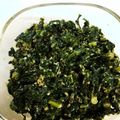 KimiキラMiku's cooksnap of when they made 大根葉のにんにくごまマヨ醤油.