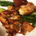 クック0VQKO7☆'s cooksnap of when they made 鶏もも肉とねぎのガーリックバター醤油炒め.