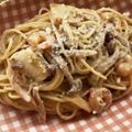 nico•×•'s cooksnap of when they made 簡単激ウマ岩のりときのこのクリームパスタ.