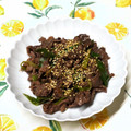 にきけん's cooksnap of when they made おひとりさまの牛肉とネギで中華風炒め.