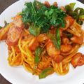 重次郎's cooksnap of when they made フライパン1つ収穫したピーマンナポリタン.