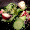 satoyuharu's cooksnap of when they made タコとワカメの酢の物.