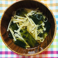 チェックのミニくま's cooksnap of when they made わかめとえのきのすまし汁.