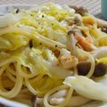 cocokame's cooksnap of when they made 秋鮭とキャベツの和風スパゲティ.