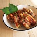 すんずく娘's cooksnap of when they made 餃子のタネをリメイク♪ちくわの肉詰め.