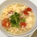 chou*'s cooksnap of when they made トマトと卵の酸辛湯（サンラータン）風.