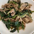 ポメちょん's cooksnap of when they made ご飯進む♬牛バラほうれん草炒め.