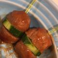 クックJOA8D2☆'s cooksnap of when they made お弁当に彩りプラス・肉団子ときゅうり.