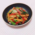 まあまま☆0403's cooksnap of when they made 平天・パプリカ小松菜の甘辛炒めチーズ掛け.