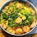 もぐもぐミッキー's cooksnap of when they made 美容効果抜群の海老と豆苗の卵炒め.