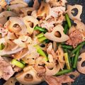 蕎麦氏ゆめこ's cooksnap of when they made 豚肉と蓮根のガーリック炒め◆スタミナ料理.