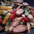 pigukana's cooksnap of when they made 魚肉ソーセージとヤングコーンの炒め物♪.