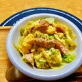 komutatata's cooksnap of when they made キャベツとウインナーと卵のとろり丼.