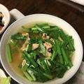 Nana983's cooksnap of when they made わが家の定番☆にら豚味噌汁.